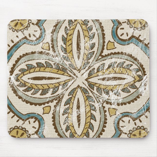 Mousepad Quadrado de Batik não embelezado III (Frente)