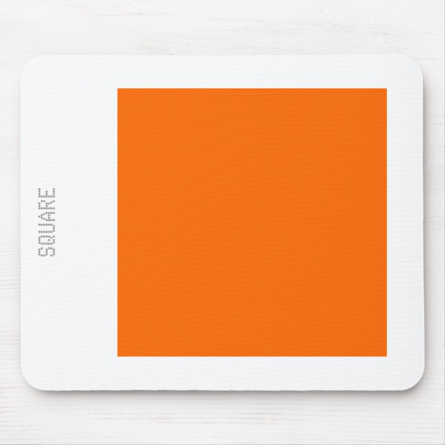 Mousepad Quadrado - Laranja e Branco (Frente)