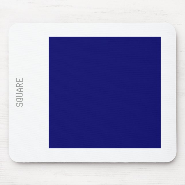 Mousepad Quadrado - Marinho profundo e branco (Frente)