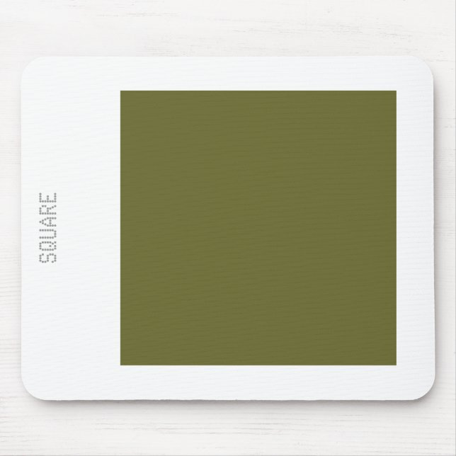 Mousepad Quadrado - Oliva Profunda e Branco (Frente)