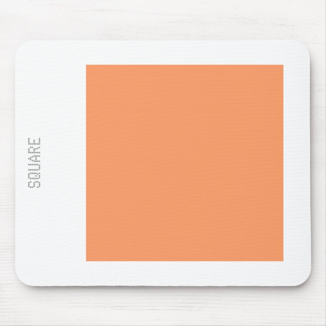 Mousepad Quadrado - Pêssego claro e branco (Frente)
