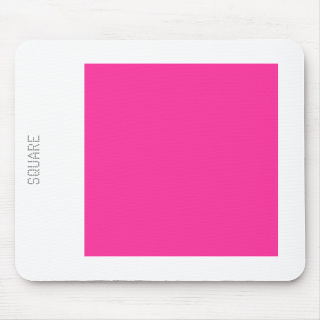 Mousepad Quadrado - Rosa Quente e Branco (Frente)