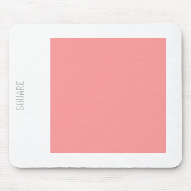 Mousepad Quadrado - Rosa Suave e Branco (Frente)