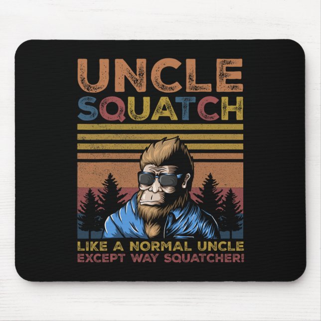 Mousepad Quadrado - Tio Dia de os pais Yeti Sasquatch (Frente)