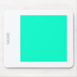 Mousepad Quadrado - Turquesa e Branco