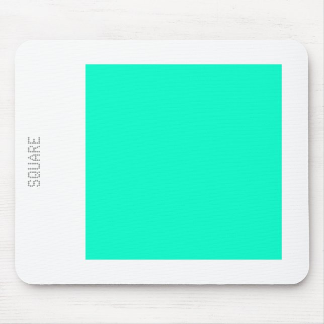 Mousepad Quadrado - Turquesa e Branco (Frente)