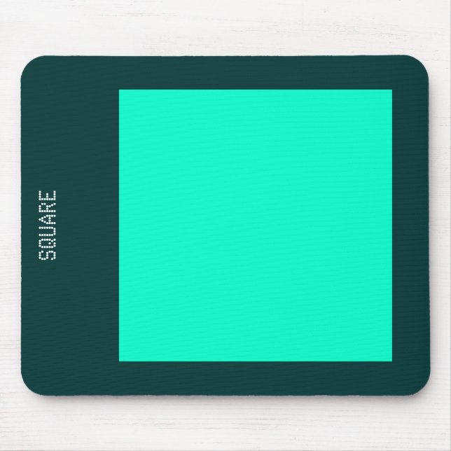 Mousepad Quadrado - Turquesa e Verde-k (Frente)
