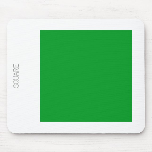 Mousepad Quadrado - Verde-Grama e Branco (Frente)