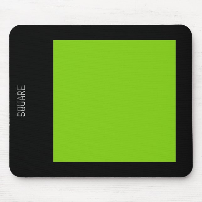 Mousepad Quadrado - Verde marciano e preto (Frente)