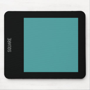 Mousepad Quadrado - Verde oceânico e preto