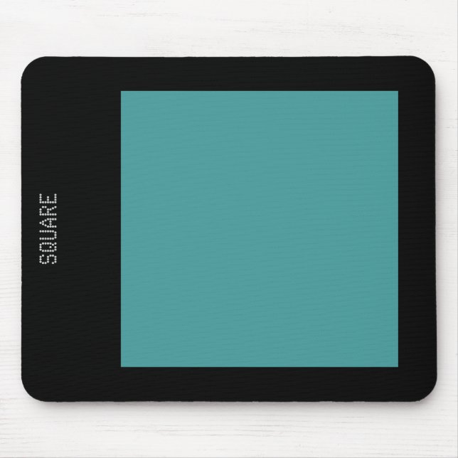 Mousepad Quadrado - Verde oceânico e preto (Frente)