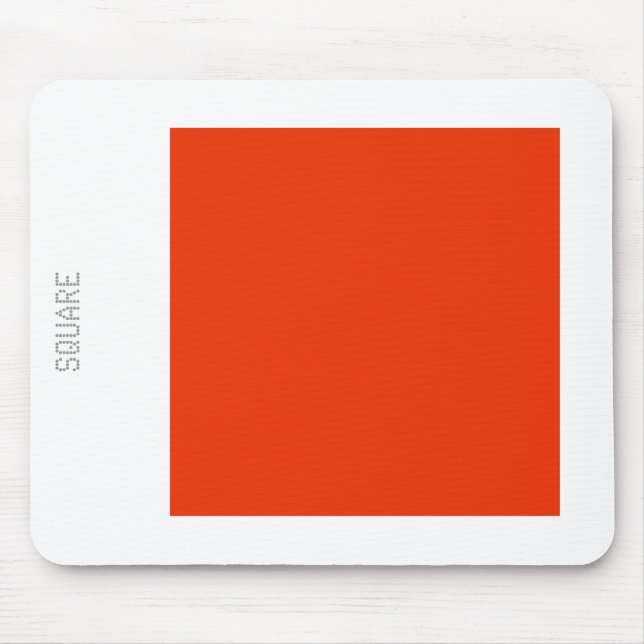 Mousepad Quadrado - Vermelho Brick e Branco (Frente)