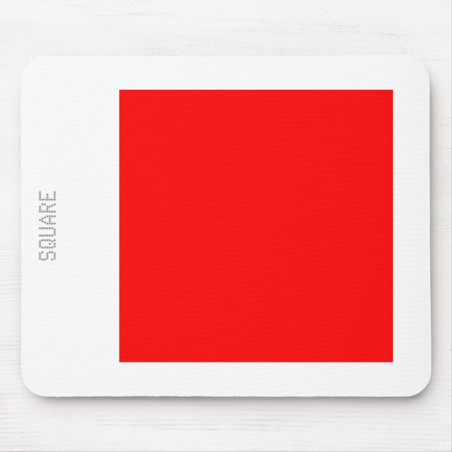 Mousepad Quadrado - Vermelho e Branco (Frente)