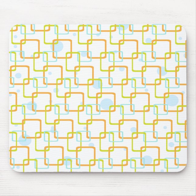 Mousepad Quadrados da laranja da modificação (Frente)