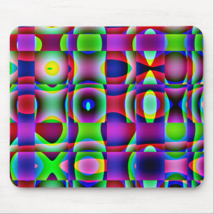 Mousepad Quadrados de Abstrato de Mousemat, Psicedélica