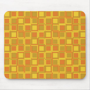 Mousepad Quadrados de estilo Orange dos anos 70
