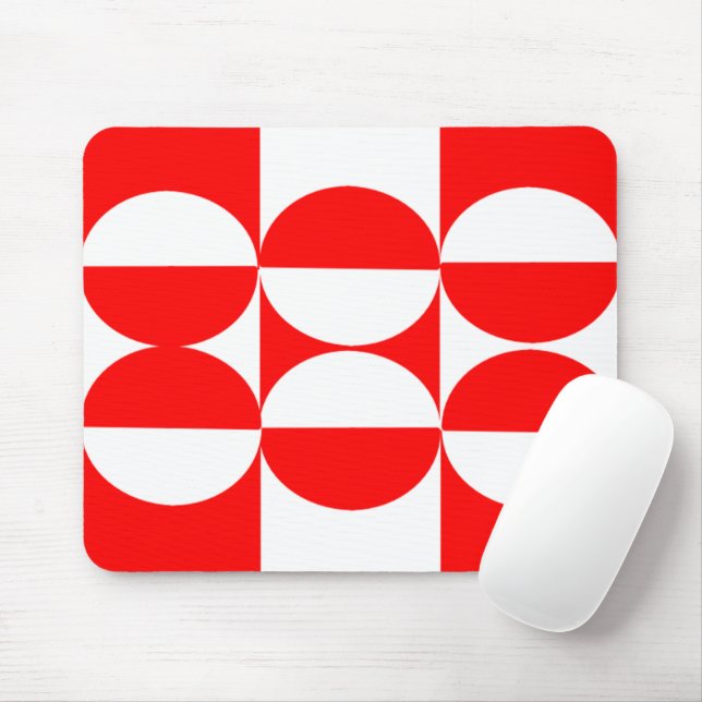 Mousepad Quadrados e Círculos Bauhaus (Com mouse)