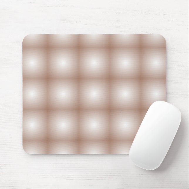 Mousepad Quadrados Geométricos com Branco Gradiente Mocha M (Com mouse)