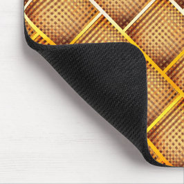 Mousepad Quadrados laranja e ocre com jogador de xadrez abs