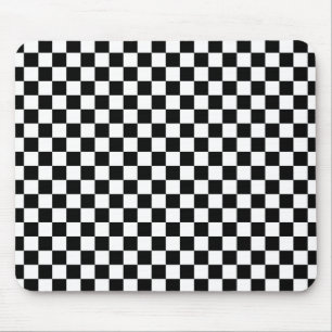 Mousepad Quadrados marcados a preto e branco