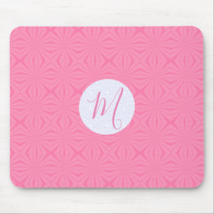 Mousepad Quadrados Ondulados Rosa Suave Inicial Personaliza