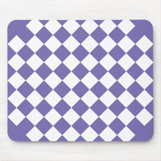 Mousepad Quadrados Retro Roxo e Branco Retro (Frente)