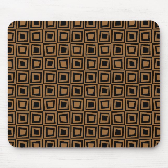 Mousepad Quadrados retrorreflectores - Castanho em Preto (Frente)
