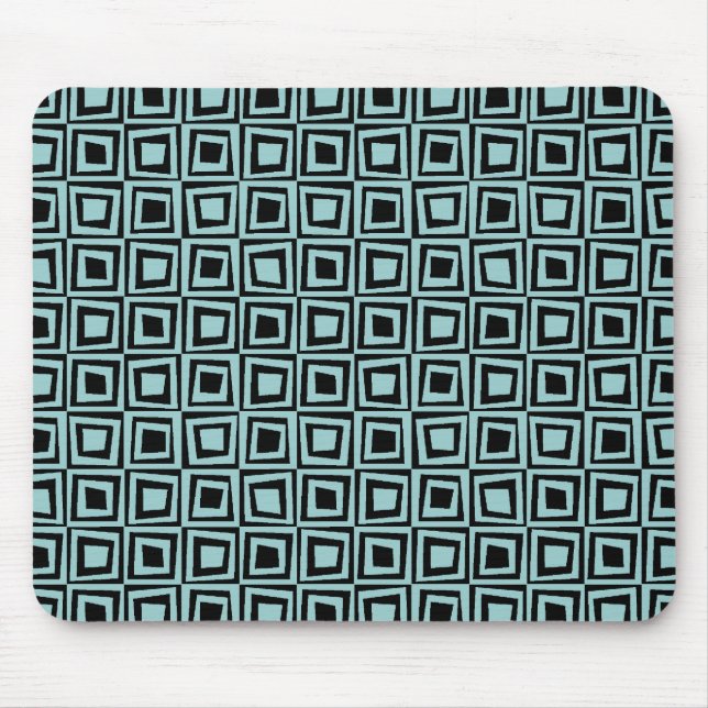 Mousepad Quadrados retrorreflectores - Verde azul claro em  (Frente)
