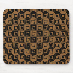 Mousepad Quadrados retros - Brown no preto