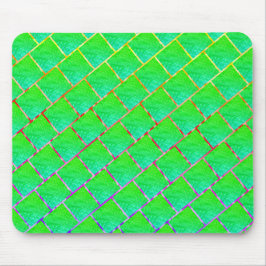Mousepad Quadrados verde azulado, linhas três núcleos.