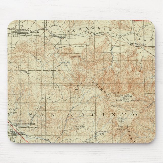 Mousepad Quadrângulo de San Jacinto mostrando San Andreas R (Frente)