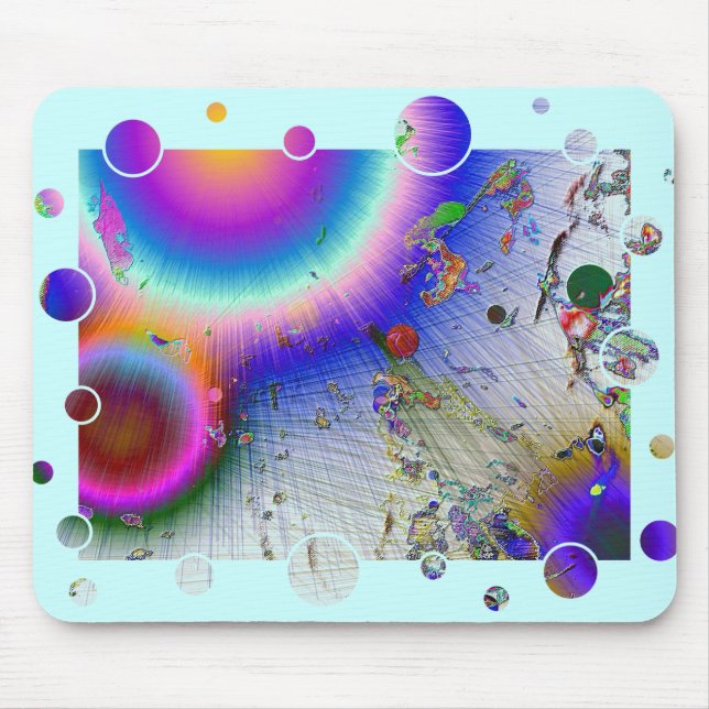 Mousepad Quadro Branco Sunburst (Frente)