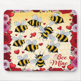 Mousepad Quadro de Amor Floral de Bee Mine