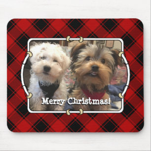 Mousepad Quadro de Fotografias Personalizadas de Natal Verm