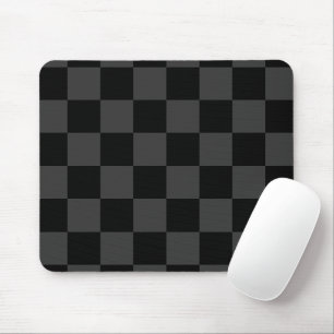 Mousepad Quadro de verificação preto clássico e Enfumaçado