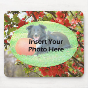 Mousepad Quadro Floral de Fotografias de Blossomas Vermelho