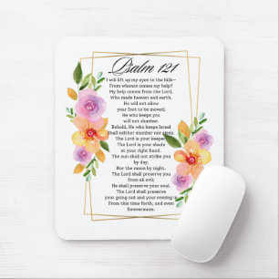 Mousepad Quadro Geométrico Floral Psalm 121