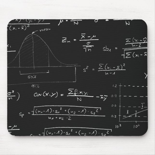 Mousepad Quadro-negro das estatísticas (Frente)