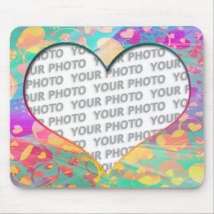 Mousepad Quadros 6 do coração + sua foto