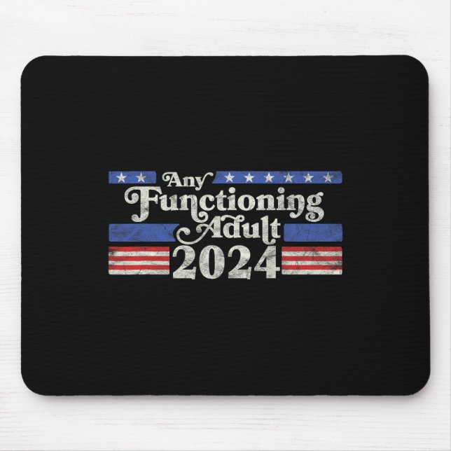 Mousepad Qualquer Adulto Em Funcionamento 2024 Eleição Retr (Frente)