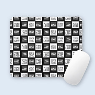 Mousepad Qualquer dois logotipos ou imagens reproduzindo pa