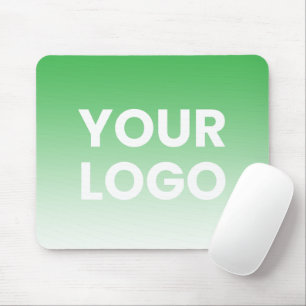 Mousepad Qualquer Fundo de Cor Gradiente branco e seu log