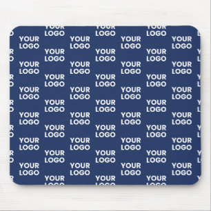 Mousepad Qualquer imagem ou logotipo de negócios Azul-marin