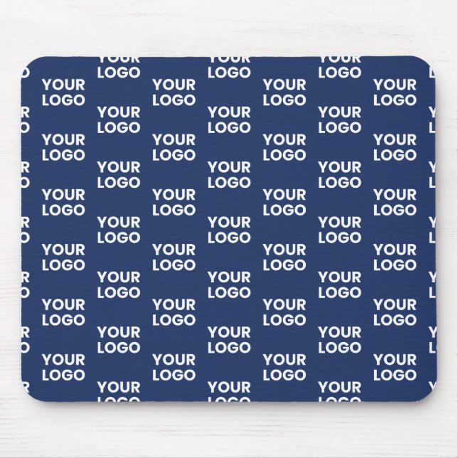 Mousepad Qualquer imagem ou logotipo de negócios Azul-marin (Frente)