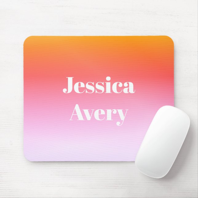 Mousepad Qualquer Nome | Estilo Retro-Moderno Texto Colorid (Com mouse)