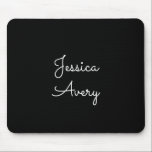 Mousepad Qualquer Nome | Legal Script Branco Editável em Pr<br><div class="desc">Seu nome ou qualquer outro texto em um estilo elegante de escrevendo.</div>