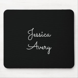 Mousepad Qualquer Nome Script Branco Editável Legal em Pr