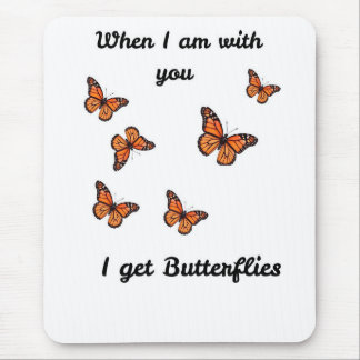 Mousepad Quando Estou Contigo Fico Com Borboletas no Estôma