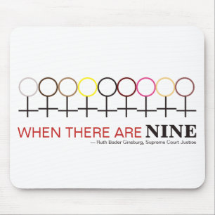 Mousepad Quando há nove citações de Ginsburg RBG