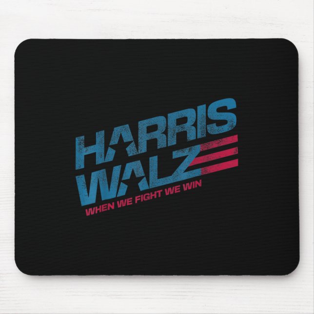 Mousepad Quando Lutamos Ganhamos Kamala Harris Lady Boho (Frente)